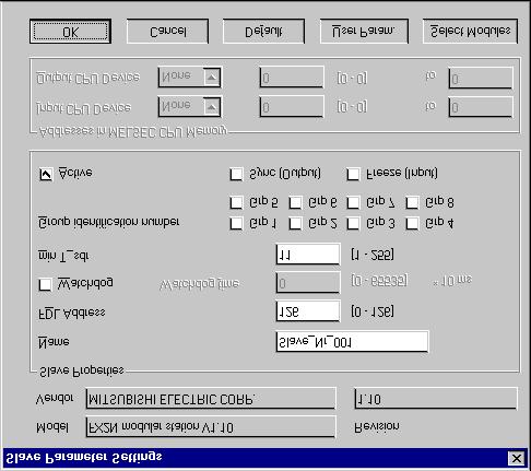 FX2N-32DP-IF Profibus-DP Interface Unit Appendix A: Figure A-3: Slave Parameter Settings Dialog Box The Slave Module