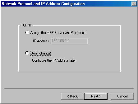 10. Setup the IP address of the