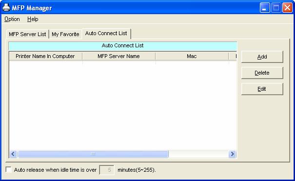 2. The MFP Servers within the network will be displayed in the