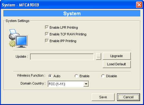 5.7 System Configuration Double Click System icon and the System configuration window will pop-up.