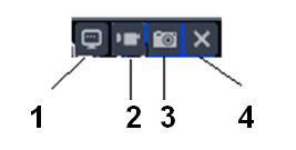 Move your mouse to any window; you can see the following control bar at the top right corner. See Figure 3-11. Figure 3-11 Please refer to the following sheet for detailed information.
