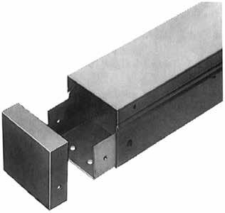Type 1204/1207 End cap For closure of duct ends. This form part has pre-drilled holes for the connecting screws of the U-brackets and connection brackets. Sheet thickness: 1.