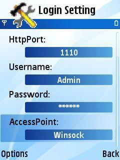 Refer to the picture on the right: Step8:Input the server s address, ID and password