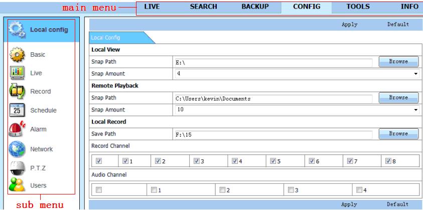 7.4 Remote System Configuration User can remote setup the parameters of the device.