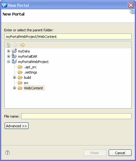 Creating a Portal in Your Development Environment Create a Portal In this task you will create a portal for the project that you created in Create a Portal Web Project on page 2-11.