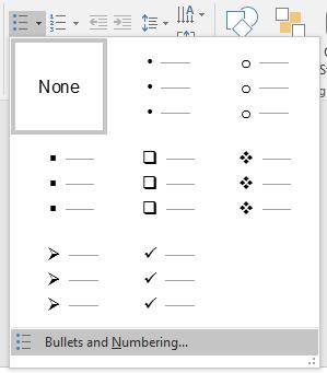 Bullets and Numbering Options Step 4: In the Start At field, enter the desired starting number. Start at Field Step 5: The list will update the numbering to begin with the new number.