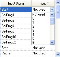 5. The EPSON RC+ 6.0 GUI Setup: System Configuration: Remote Control Inputs Page Use this page to configure the controller remote control inputs.