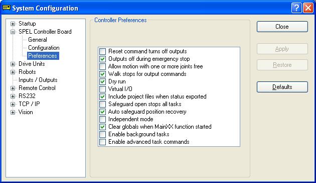 4. Operation How to set the Independent mode (1) Select the Setup System Configuration from the main menu and displays the [System Configuration] dialog as shown below.