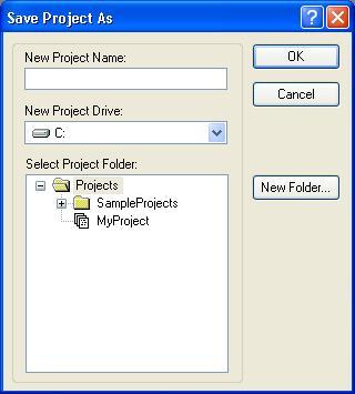 5. The EPSON RC+ 6.0 GUI 5.9.6 Save Command (Project Menu) Shortcuts Toolbar: This command saves the active program file, include file, point file, I/O labels, or user errors.