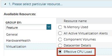 6. Select Effective CPU Load, and click Select and Continue. 7.