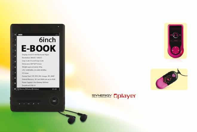 E-book reader 6 E-ink technology display Samsung S3C2440 400 Mhz CPU 64MB SD RAM Increase your sales revenue with our one-stop OEM/ODM services Are you looking for electronics that will increase your