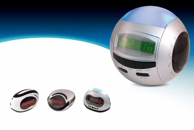 1 Million Premium Radios Each Month RT-262 RT-266 AM/FM LED alarm clock radios with snooze function RT-237 RT-236 Sphere-shaped AM/FM LED alarm clock radio 30,000 cases daily, available in over 10