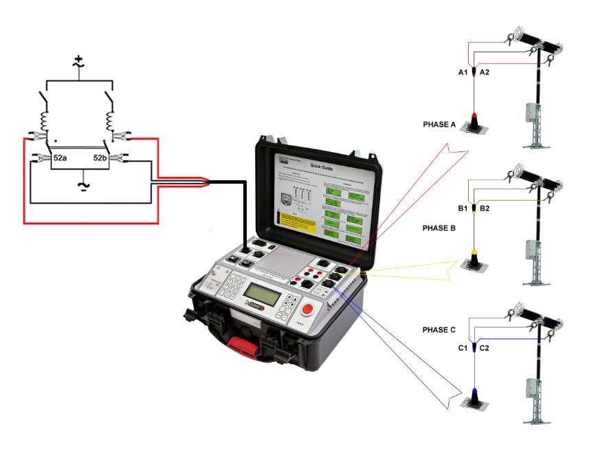 Timing Measurement Timing measurement of the mechanical operations is one of the most important tests to determine real condition of the circuit breaker.