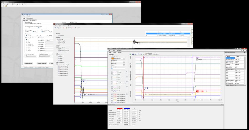 DV-Win DV-Win software provides acquisition and analysis of the test results, as well as control of all the CAT I series functions from a PC.