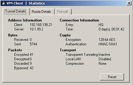 The Tunnel Details tab shows Q. What is the IP Address of the IPSec VPN server? Q. What is the Client IP Address of the current IPSec VPN Tunnel?