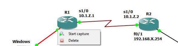 Start Wireshark on the R1 Fa0/1 interface: From the Windows remote VM, from a command window again