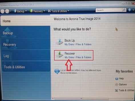 Step 5: Welcome to Acronis True Image 2014 In the