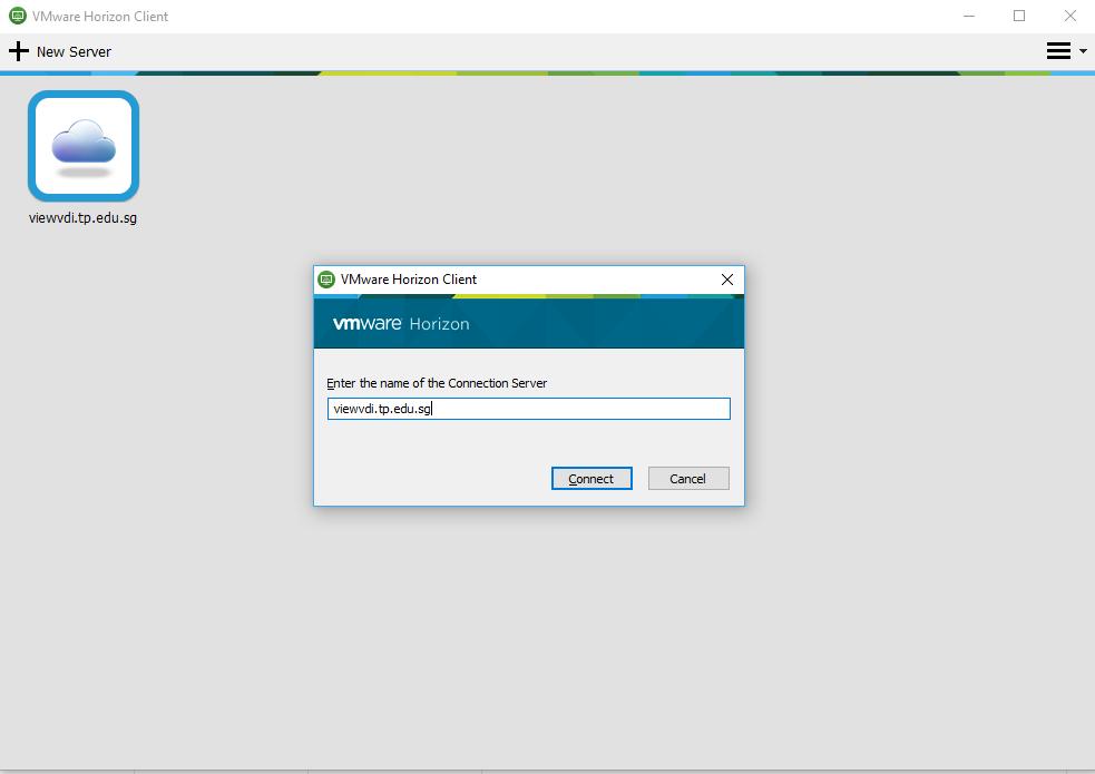 12. Double click at VMware Horizon Client to open the Horizon Client application.