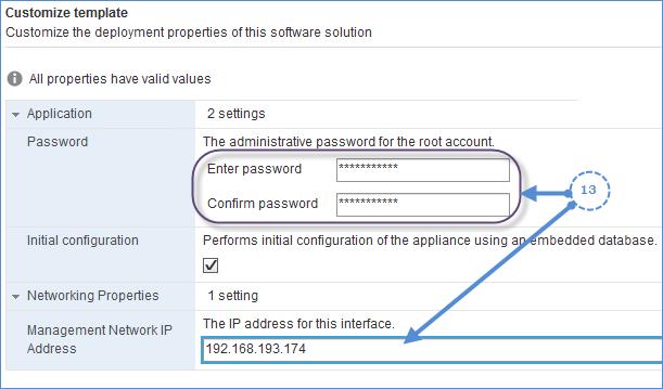 Deploying vsphere Replication 5.5 13. Set the password and the static IP for the appliance as shown in the following screenshot. Click on Next to continue. 14.