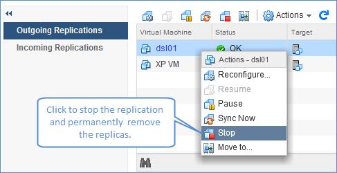 Configuring and Using vsphere Replication 5.5 3. Click on Monitor to go to the monitor tab with the vsphere Replication subtab selected. 4.