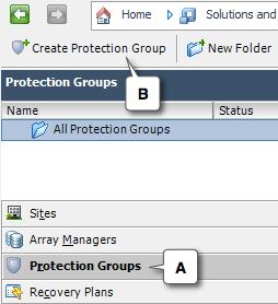 Creating Protection Groups and Recovery Plans Here, even though we have both the datastore groups included in the same Protection Group, Protection Group-A, it is possible to form separate Protection