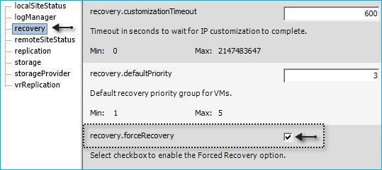 Chapter 3 5. Select the checkbox against the recovery.
