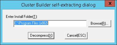 Note: The folder \EXPRESSCLUSTER SSS \clpbuilder-w is created in the specified installation folder, and the HTML file clptrek.