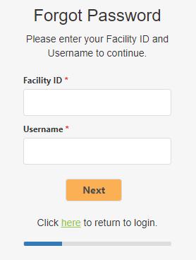 If you re a first time user, enter the Facility ID (account number) you received at registration. For existing users, select your practice name from the Practice Name drop-down. 3.