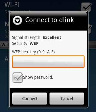 The phone scans for Wi-Fi signals. 3. Detected networks are displayed below. Tap a network connection then tap Connect. 4.