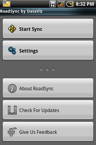 Chapter 11: Management Start synchronisation 1. Tap Application drawer > RoadSync. 2. On the RoadSync main screen, tap Start sync to start synchronisation. 3.