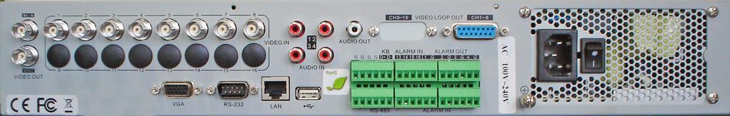 1.4.6 Rear Panel Diagram of Alien408 1a 2 3 4 11b 5 1b 6 7 8 9 10 11a 12 13 No. Item Description 1. 1a Video Out - Main BNC connection for video output.