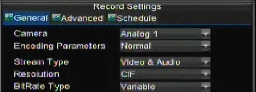 4. Record Settings 4.1 Configuring Settings for Recording There are multiple ways to setup your DVR for recording.