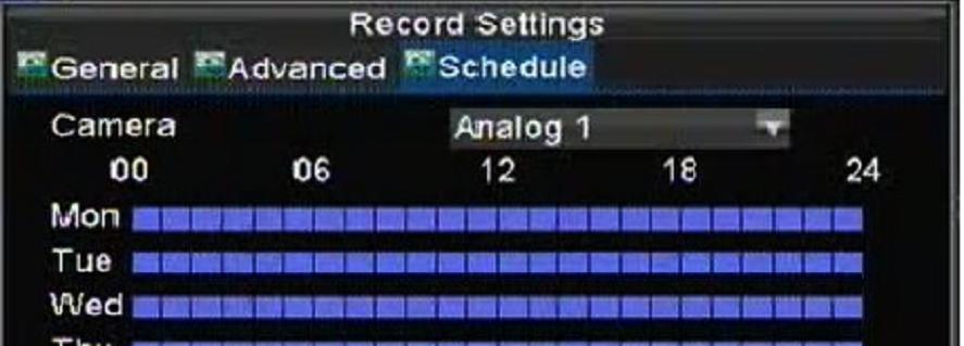 4.3 Scheduling a Recording Scheduling a recording allows you to setup the DVR to only record when you want it to. To setup a recording schedule: 1.