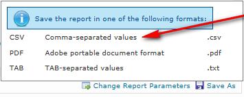 Downloading the Reports Once you have clicked on Run Report allow the system to run your report.