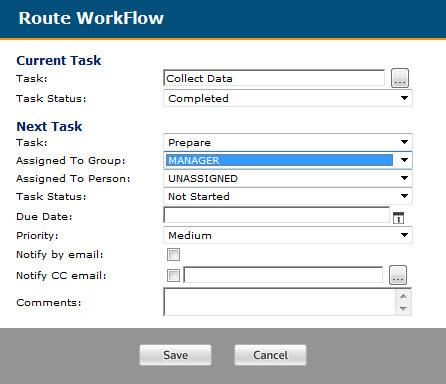 WORKFLOW MANAGER - SERIAL AND PARALLEL WORKFLOWS Ability to Route or Assign Groups to Tasks for Serial Workflows For serial workflows only, you will now be able to route tasks to a workflow group.
