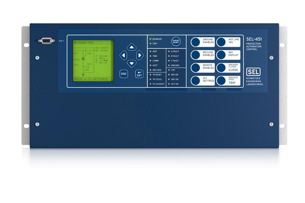 SEL-451 Protection, Automation, and Bay Control System Advanced feeder protection and complete substation bay control in one economical system Customize distribution protection using multiple