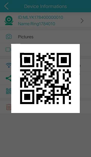 On the popup screen, tap the QR code button to generate the device QR code. 3. After confirming to share, the administrator will receive push messages about device sharing.