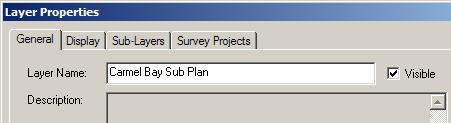 A survey layer has a sublayer for each of the data types supported by the survey dataset. You can control the number of sublayers displayed in the survey layer.