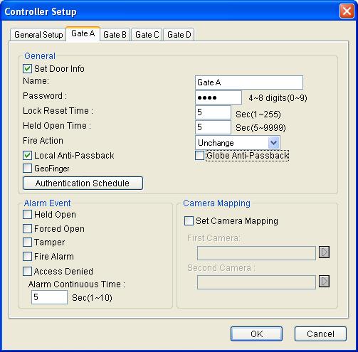 4. In Connection section, select the communication mode between the GV-AS Controller and GV-ASManager. If using RS-485 connection, select COM Port that is used for connection.