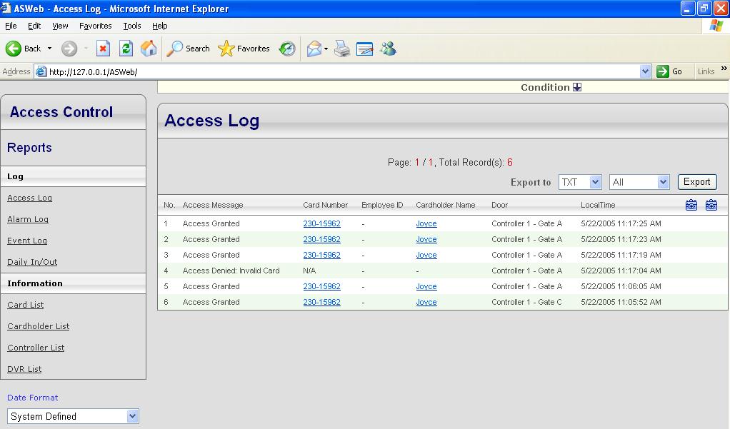 Enter a valid username and password for login. The GV-ASWeb page appears. Figure 10-3 Note: 1.