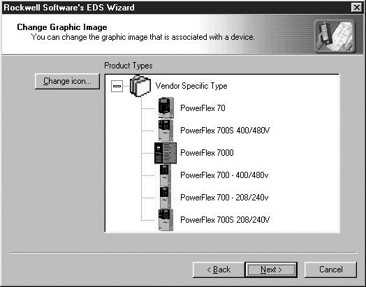 Click Next > to continue (Figure 4.6). Figure 4.6 EDS Wizard Change Graphic Image Screen 6.