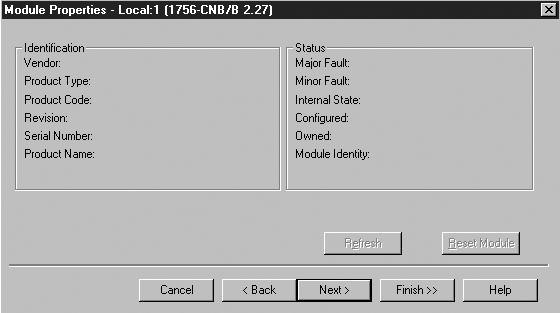 The Major Fault check-box selects if a failure on the connection of this module causes a major fault on the controller if the connection