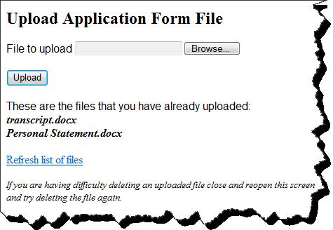 UPLOAD DOCUMENT Step Six - Select the document type you wish to upload from