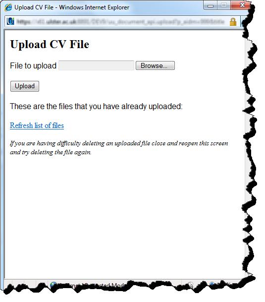 1) Browse for the document on your pc and click upload 2) You