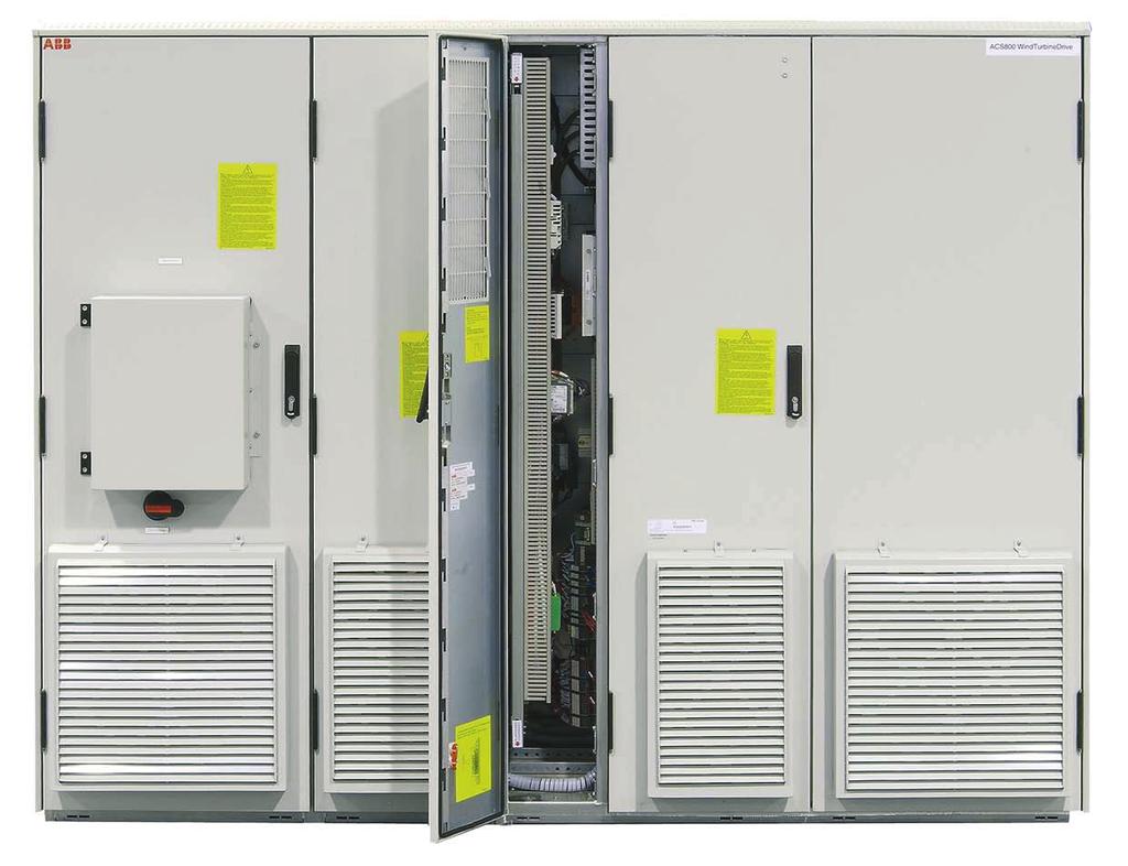 16 Operation principle and hardware description General Slide-out frame is located in the auxiliary control unit (ACU) in ACS800-67 wind turbine converter cabinet (see the figure below).