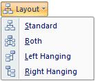 SmartArt Tools Design tab In the Create Graphic group, click the Layout button, and then choose an organisation chart layout To switch a hanging layout from left to right or right to left: In the