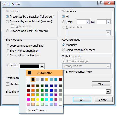 If you cannot find the colour that you want, click More Colors, and then choose a colour in the Colors dialog box