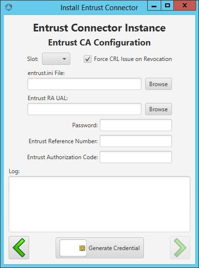 Browse to, and select the location for the entrust.ini file 5.