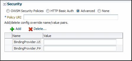 Using the Test Web Service Page in Fusion Middleware Control 3. Click Advanced Options. Additional keystore alias and SAML properties fields are displayed.