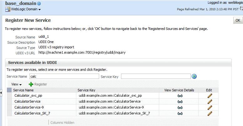 Registering Web Services and Sources 8. If you selected WSIL import from File, click Browse (next to the WSIL File field) to select the WSIL file to be imported. 9. Click OK to register the source. 9.1.